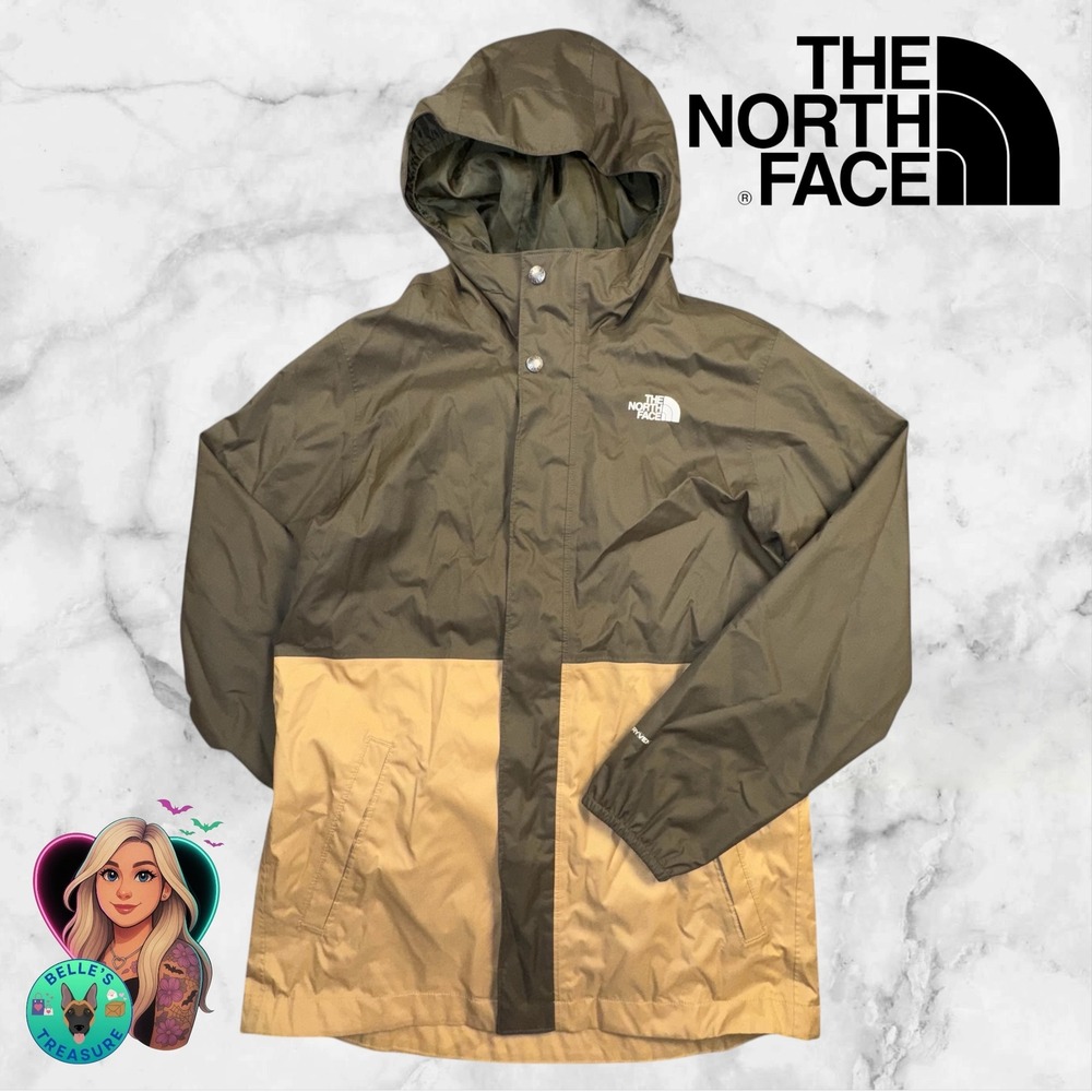 The North Face Boys' L (14-16) Antora Rain Jacket Military Green (3in1โ Shell)